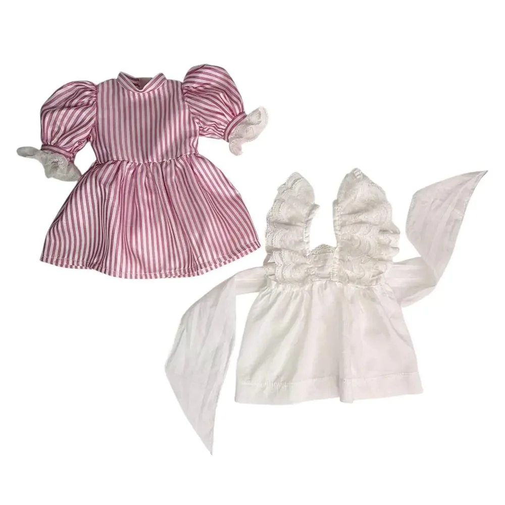 American Girl Samantha Birthday Dress Pink Pleasant Co 1992 Lacy Pinafore Apron